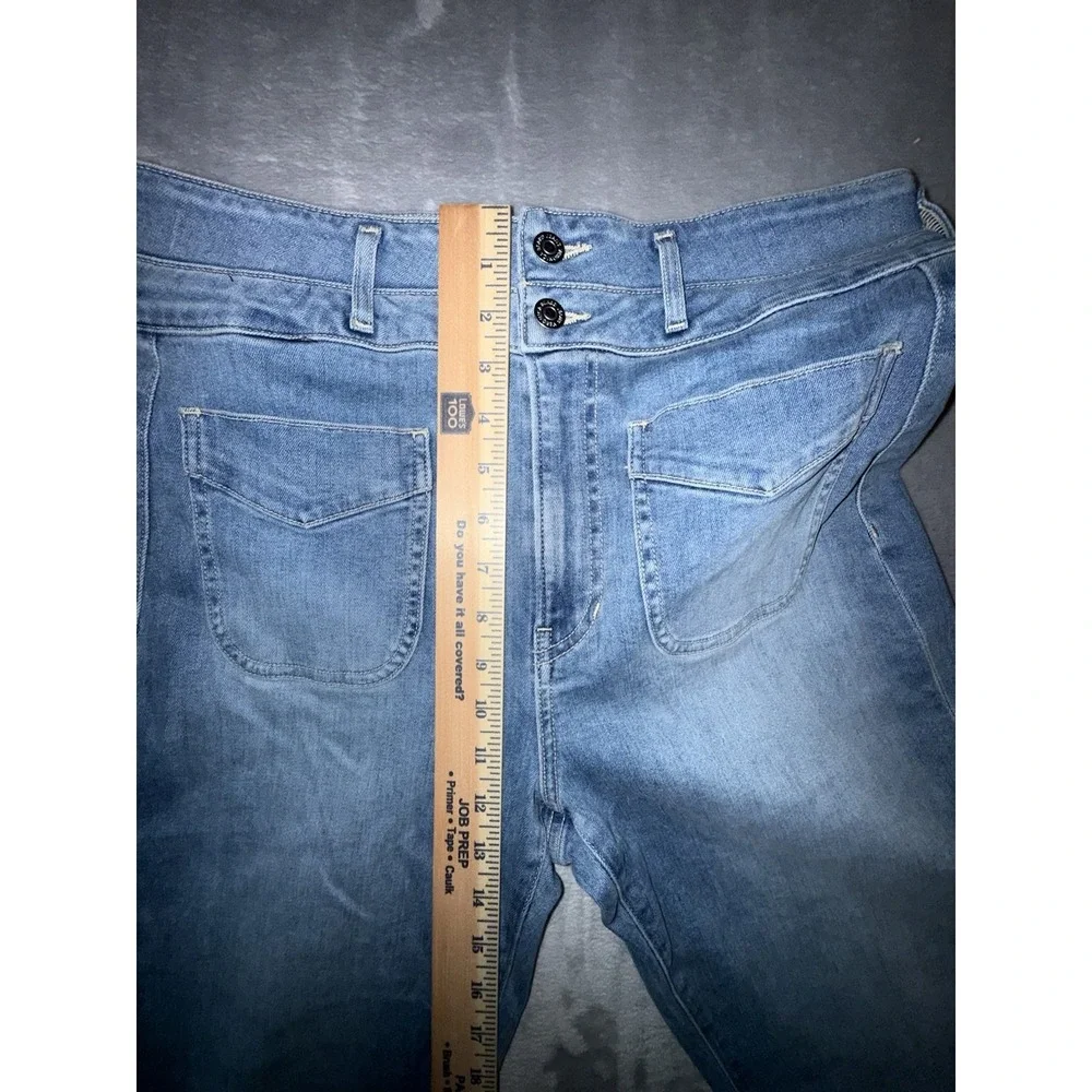 VERONICA BEARD Beverly Sz 30 High Rise Skinny Flare Jeans Silver Surfer Boho‎